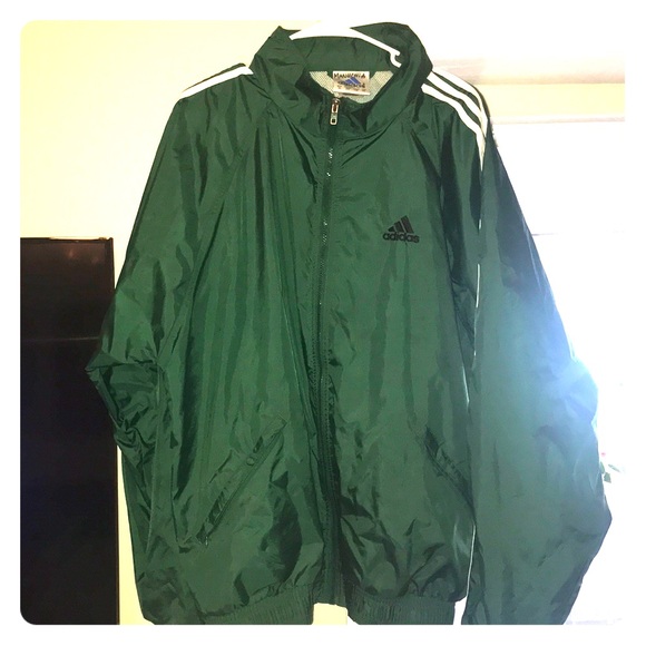 men’s green and white stripe windbreaker - Picture 1 of 3
